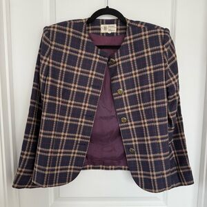 BRAEMAR BY JEREMY SCOTT | Vintage plaid blazer 100% Pure Virgin Wool